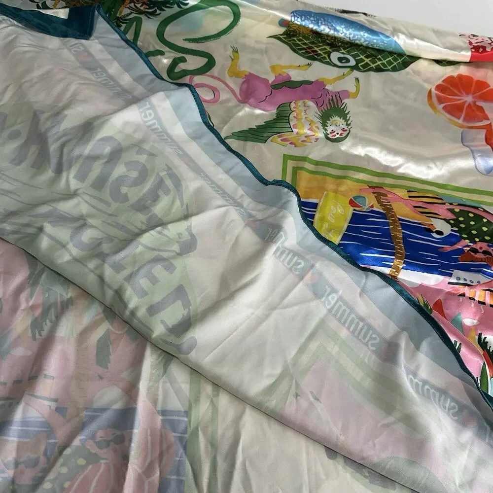 the peponi hotel the banana house Summer tropical cuban paradise scarf Wrap